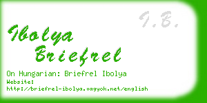 ibolya briefrel business card